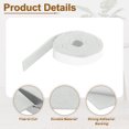thumbnail image 3 of Felt Strips with Adhesive Backing, 2 Pack 1/2" x 60" x 0.12" Adhesive Felt Strips Anti Scratch Furniture Felt Tapes Self-Stick Felt Pads for Protecting Hardwood Floor, White, 3 of 7