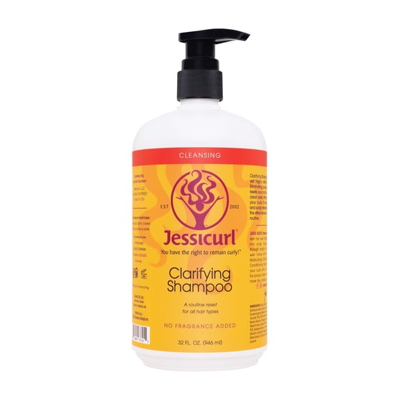Jessicurl Clarifying Shampoo, No Fragrance Added 32 fl oz. Routine Reset for All Hair Types