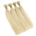 thumbnail image 2 of Blond Lots Tissage en Cheveux Humains Lisses Extensions de Trame en Cheveux Humains Remy Brésilien 100 % Naturels Lots de Cheveux Humains 613# 12 Pouces, 2 of 7