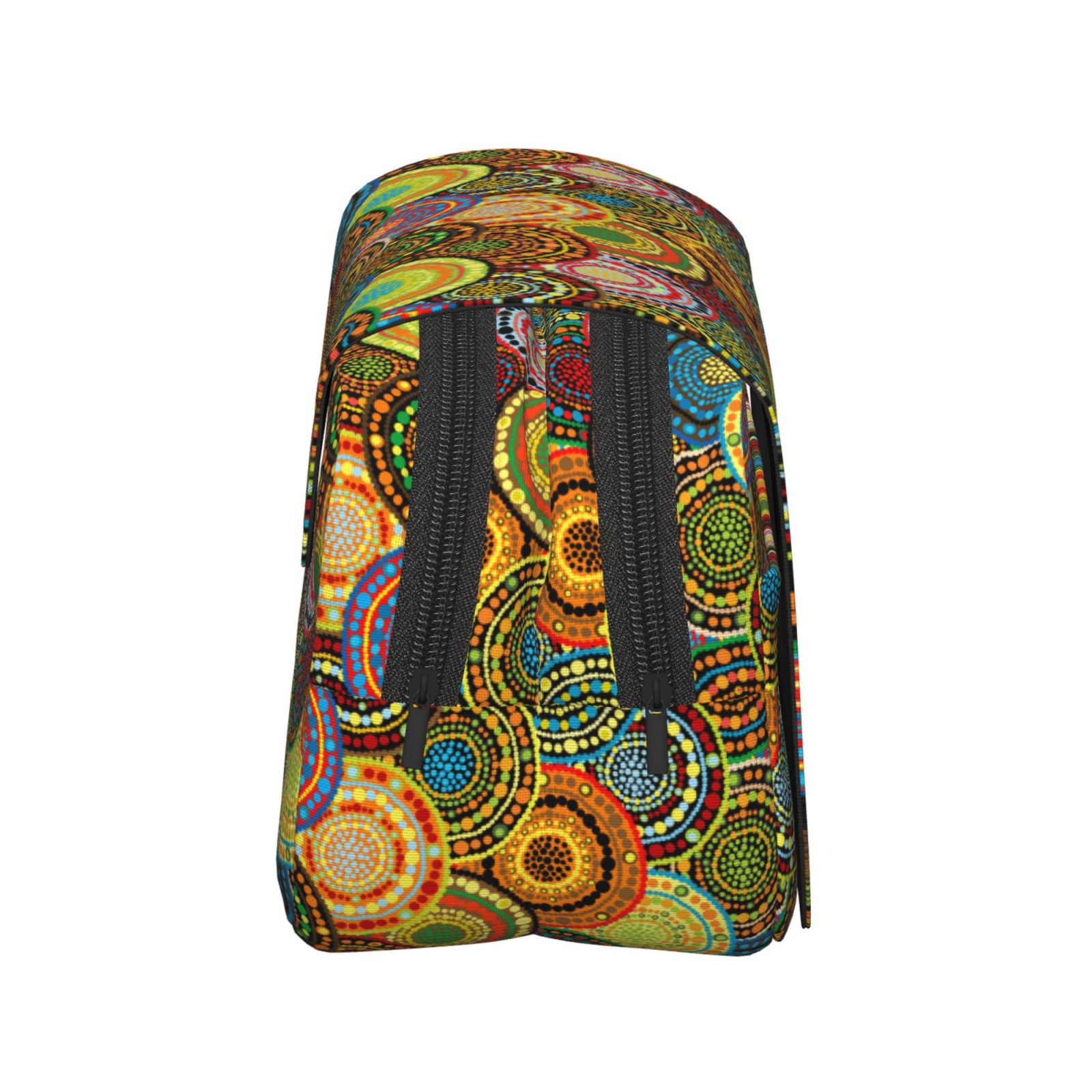 Rateoe Colorful Circle Pattern Double Clamshell Pen Case, Storage Organizer with Two Zipper Compartments– Holds Up to 50 Pencils & Pens