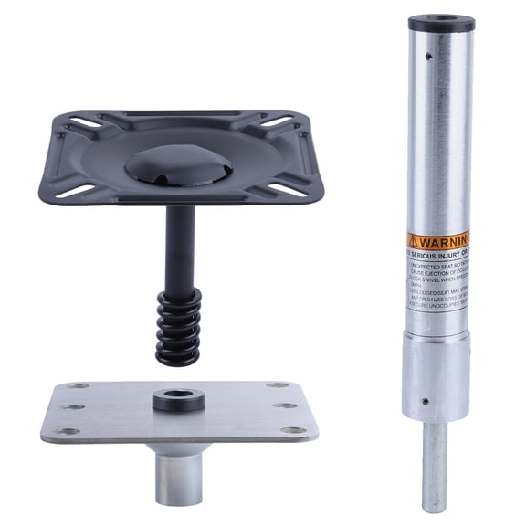 Marine Seat Pedestal and Base Kit 7" x 7" Base with 3/4" Pin Seat Mount, 13.8" Pin Post for Fishing Boats 11-Inch