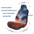 thumbnail image 2 of Picia Red And Blue Fire Cloud Dragon Print Waterproof Sweating Car Seat Cover for Post Gym Workout, Running, Beach and Hiking, Universal Fit Anti-Slip Bucket Seat Protector, 2 of 5