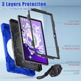 thumbnail image 3 of XYX Case for Lenovo Tab M10 Plus 3rd Gen 10.6 Inch 2022 (Model:TB-125F/TB-128F), 360 Degree Rotating Hand Grip Shockproof Cover with Shoulder Strap, Blue, 3 of 7