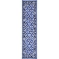 thumbnail image 1 of Unique Loom La Jolla Patchwork Border Area Rug 2' 7 x 10' Runner Blue/Ivory, 1 of 5