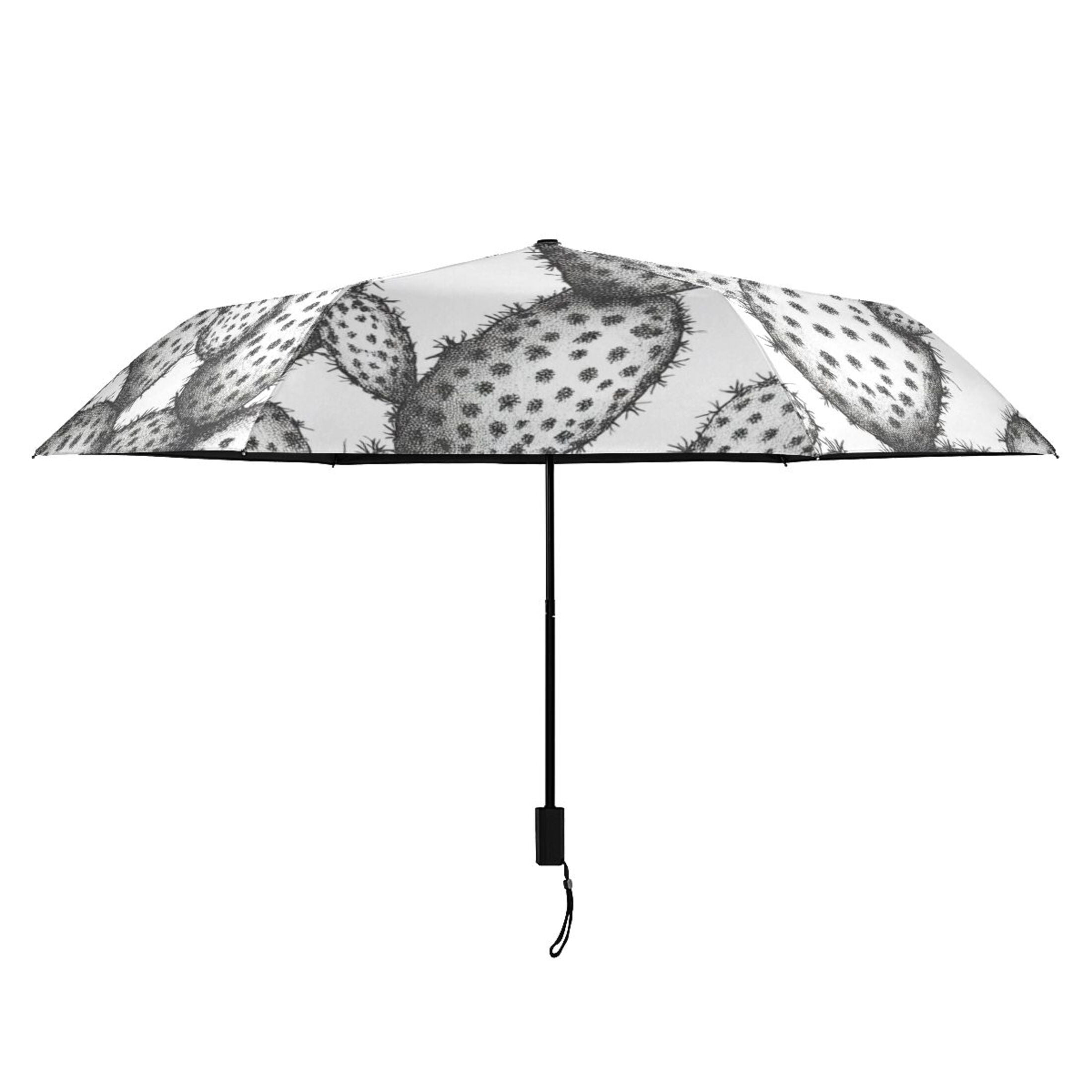 ALAZA Cactus UPF 50+ Compact Folding Umbrella for Rain Travel Umbrella Packable
