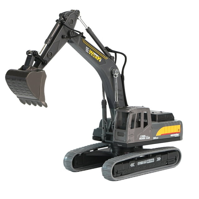 EGNMCR Children Toy Car Excavator Model Toy Engineering Car Toy Car Simulation Ornament Excavator Engineering Diecast Set, Christmas Gifts for Kids