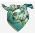 thumbnail image 4 of Phagun Green Floral & Paisley Print Pure Silk Square&nbsp;Scarf&nbsp;Neck Wrap Summer Hair Bandanas For Women, 4 of 6