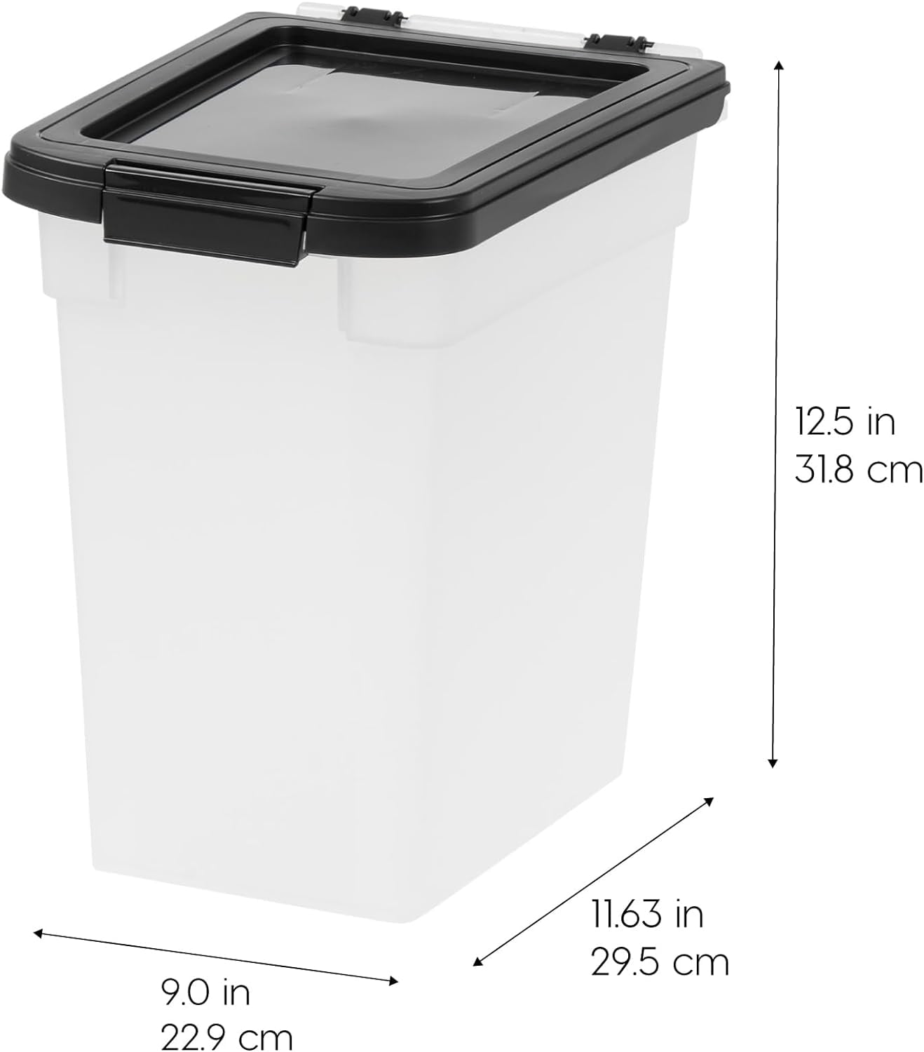 IRIS 10 Lbs. Airtight Pet Food Container | Dog & Cat Food Storage Bin | Treat Box 2Pk