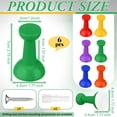 thumbnail image 2 of 6 Pack Rainbow Wall Hooks Colorful Coat Hanger Cute Wood Adhesive Coat Hook Pushpin Shape Decorative Hooks for Classroom Bedroom Nursery Keys Hats Hanging Rack, 2 of 3