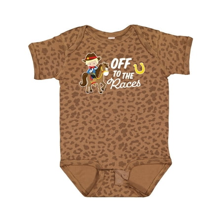 

Inktastic Off to the Races with Cowboy on Horse Gift Baby Boy Bodysuit