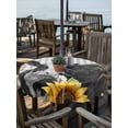 thumbnail image 2 of Outdoor Tablecloths with Umbrella Hole & Zipper, Sunflower Cows Round Tablecloths 60 Inch, Farmhouse Floral Watercolor Botanical Plaid Waterproof Table Cloth, Patio/Pool/Picnic Table Covers, 2 of 8