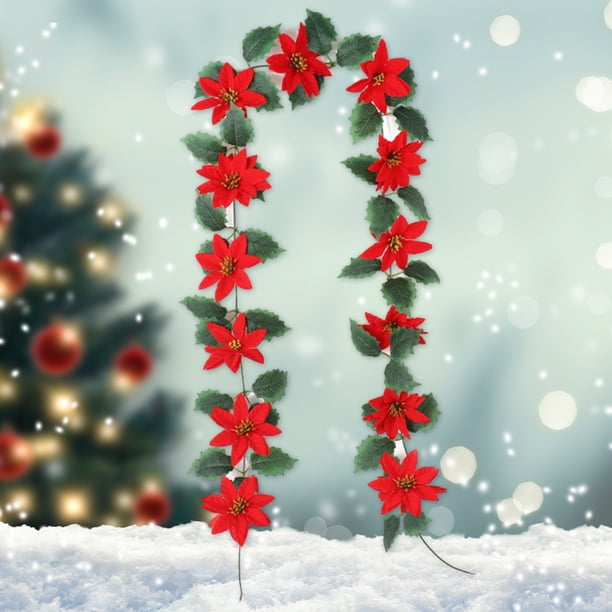 Guirnalda Navideña De Frutos Rojos Artificiales 200 Cm - Flexible, Realista Y Perfecta Para Decorar En Navidad O Invierno