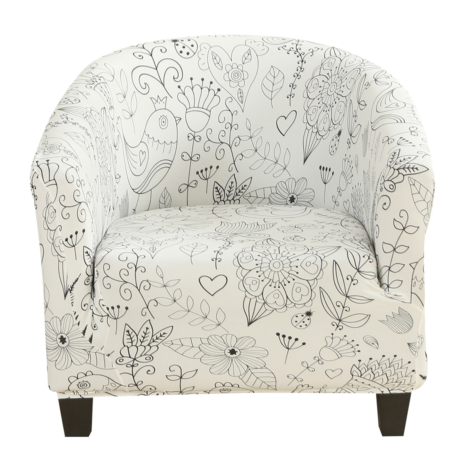 Rosnek Club Chair Slipcover Tub Chair Cover Stretch Armchair Covers Sofa Cover Furniture