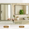 thumbnail image 5 of BEAUTYPEAK 36"x24" Bathroom Wall Mirror with Rectangular Metal Frame, Black, 5 of 10