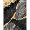 thumbnail image 3 of Soft Lightweight Area Rugs Black Grey Gold Marble Texture Modern Abstract Aesthetic Area Rug Minimalist Art Decor Rug For Living Room Bedroom Dining Room Indoor Kitchen Hallway Carpet, 3 of 6
