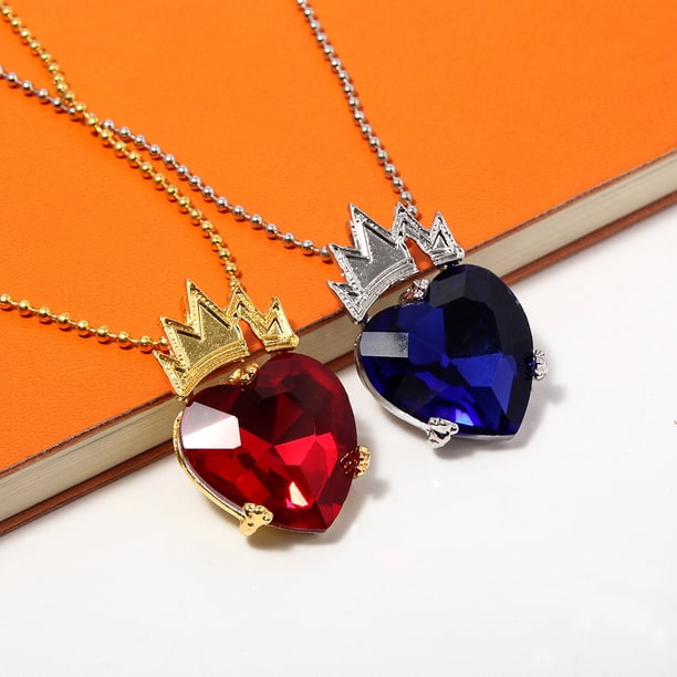 Collar de corazón rojo, disfraz de Descendientes, reina de corazones, princesa, joyería de Halloween para niñas, regalo de San Valentín