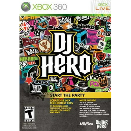 DJ Hero (sw), Activision Blizzard, XBOX 360, (Best Guitar Hero Controller Xbox 360)
