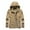 Khaki, variant on Fesfesfes Mens Hoodie Jacket Outdoor Mountaineering Jacket Windproof Solid Color Jacket Clearance Under $10