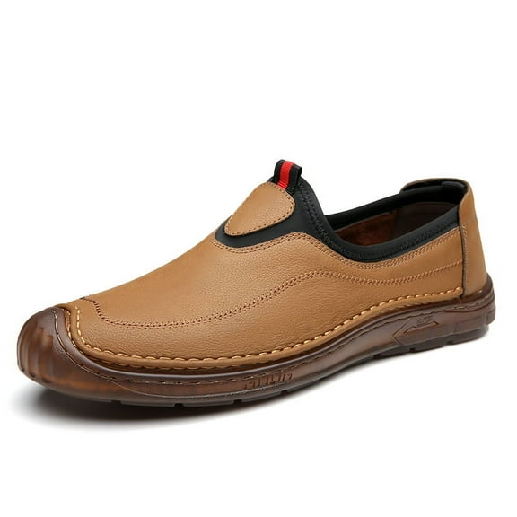 Men's Casual Loafers Slip On Leather Shoes Lightweight Driving Shoes Moccasins Classic Penny Loafer Flats Boat Shoes Outdoor Walking Shoes