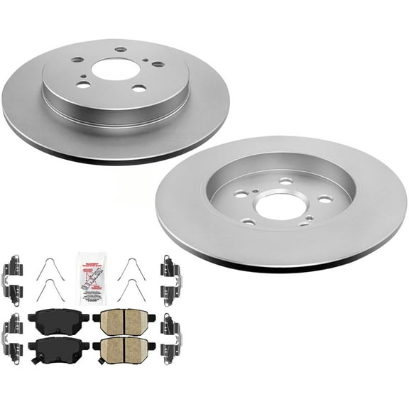 AmeriBRAKES Coated REAR Disc Brake Rotors & Pads For 2020-2021 Prius Prime