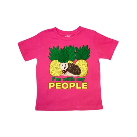 

Inktastic I m With My People-Pineapple Hedgehog Gift Toddler Boy or Toddler Girl T-Shirt