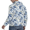 thumbnail image 6 of Cauagu Blue Paisley for Men's Pullover Hooded Sweatshirt Athletic Casual Hoodie Aautumn Hoodie Sweatshirt for Men Pullover Casual Hooded Sweatshirt-4X-Large, 6 of 7