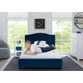 thumbnail image 3 of Delta Children Upholstered Twin Bed, Navy Blue, 3 of 6