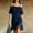 Navy, variant on Off The Shoulder Women Dress Shift Slip Dress Western Dress Petticoat Red Square Neckline Sleeveless Mini Adjustable Strap Summer Dress for Women XL