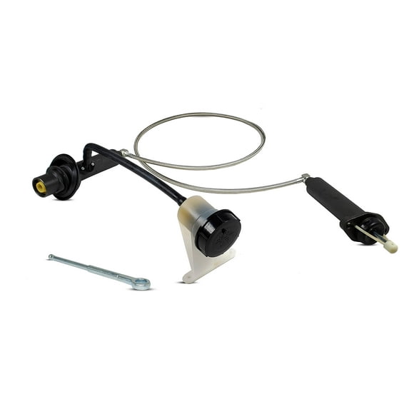 Pre-Filled Clutch Master And Slave Cylinder With Line Assembly compatible with Ram 1500 2500 3500 Lujo Runner St Laramie Custom WS Sport Base 1994-2000 3.9L V6 5.2L V8 5.9L V8 GAS
