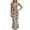 Khaki, variant on Sleeveless Floral Midi Dresses For Women Round Neck Bodycon Sundress Casual Summer Elegant Party Wedding Guest Dress