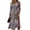 Multicolor, variant on BOMYJESK Summer Dress Ruched Flowy Wrap Crossover V Neck Midi Dress Vintage Elegant Lightweight Breathable Office Dress Dark Gray 2XL