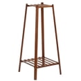 thumbnail image 6 of Wooden 2 Tier Tall Plant Stand Pot Holder Small Space Table Garden Planter Brown, 6 of 10