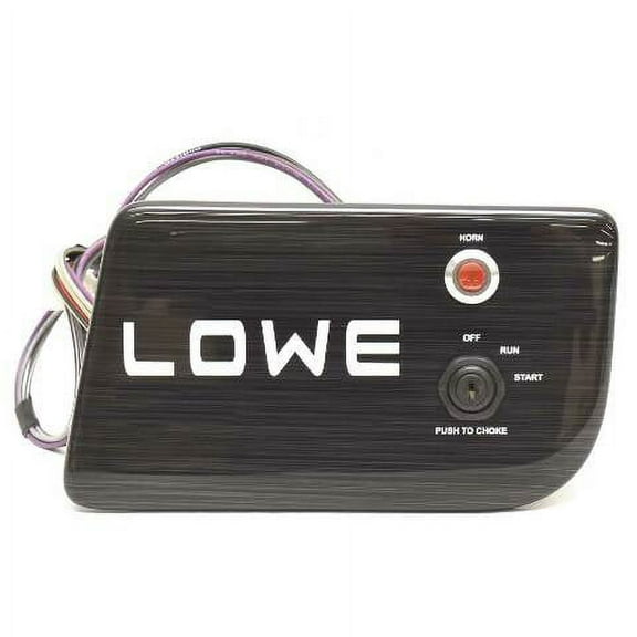 Lowe Boat Ignition Switch Panel 2377135 | 9 1/8 x 5 Inch Black Plastic