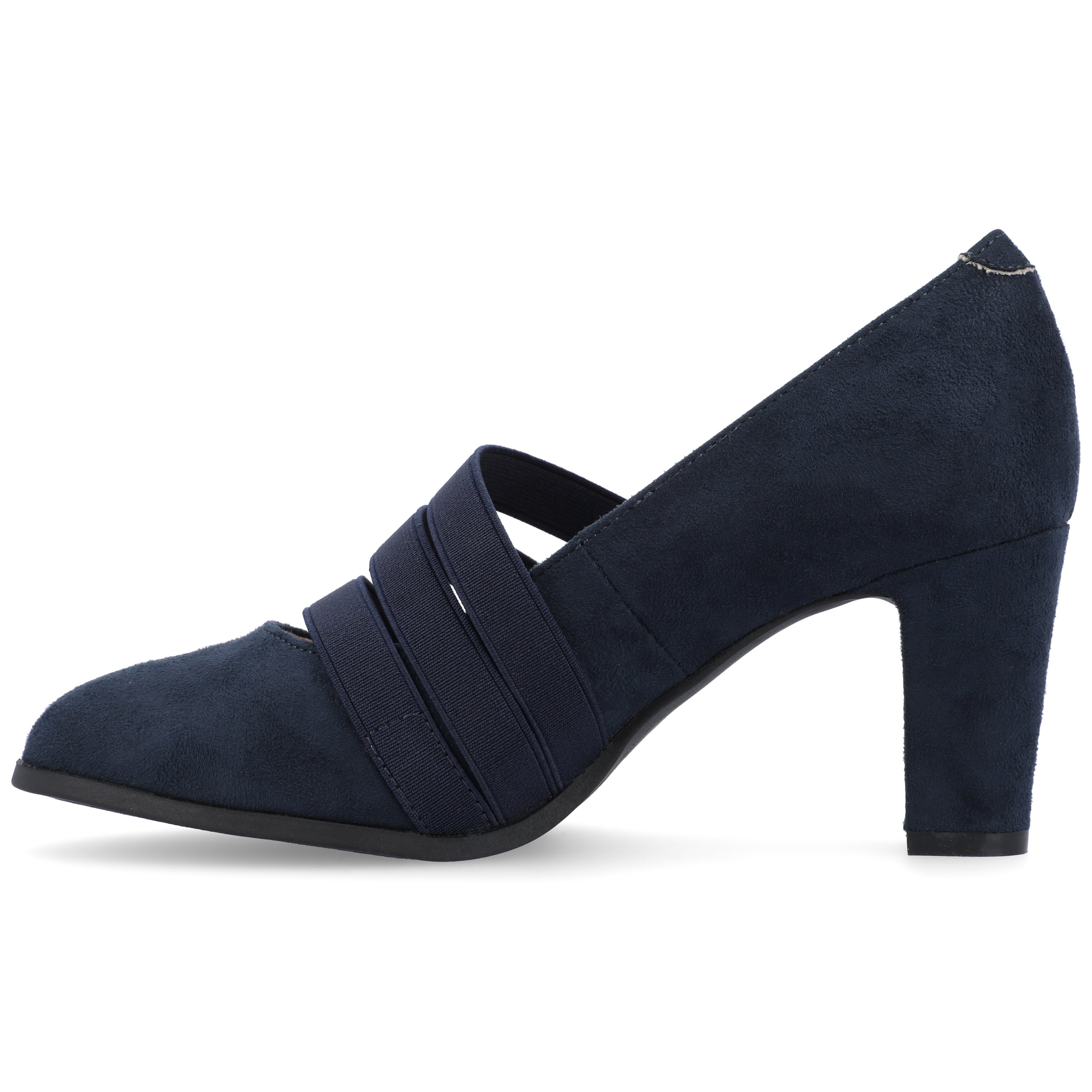 Journee Womens Loren Comfort Insole Round Toe Mid Block Heel Pumps, Widths Available