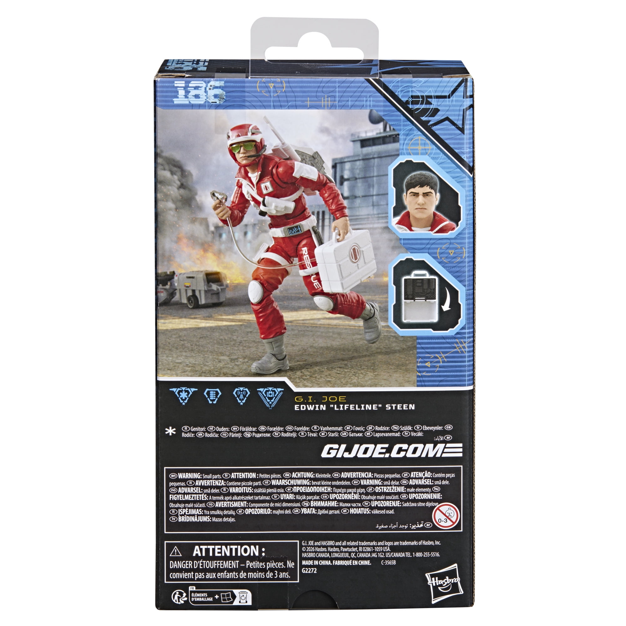 G.I. Joe Classified Series 186, Edwin “Lifeline” Steen, 6” Action Figure