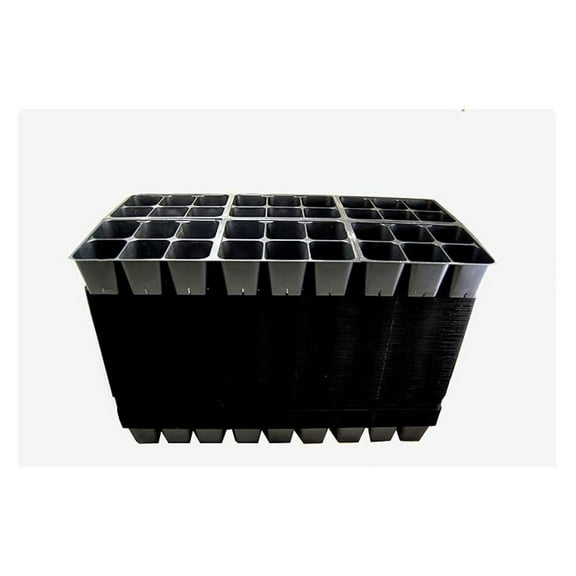 Jumbo Seed Starting Inserts - 606 Cell Propagation Tray - 100 Pack - 2.25x2.38x3.25in Deep Cells - Greenhouse & Garden Supplies