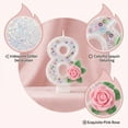 thumbnail image 4 of Number 8 Birthday Candle, Birthday Cake Candle, 3 in Tall, Floral Birthday Decorations, Cake Topper Decorations, Glitter Confetti Finish, Pink Rose Accent, 1 Pc, 4 of 5