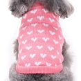 thumbnail image 6 of STGRGFHY Dog Knitted Sweater Heart Puppy Sweater Warm Soft Pet Holiday dog Clothes for Small Cats and Dogs,dog sweaters for small dogs,winter Dog Sweatshirt Blouse For Small Dog Pink A L, 6 of 7