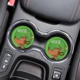 thumbnail image 1 of Grinch Decor Grinch Christmas Decorations Bathroom Grinch Christmas Decorations 2PCS Car Cup-Coasters, Christmas Car Cup Holder Insert-Coaster, Universal Vehicle Interior Accessories Cup Mats, 1 of 3