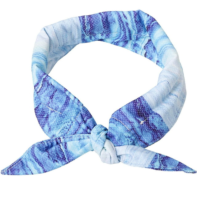 Summer Dog Cool Neck Head Band Bandana Style Pet Cooling Bandana Soft Pet Cooling Bandanas Con Cristales Cooling Pattern Absorción De Calor Para Dog Pet seitruly PT001535-02