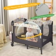 thumbnail image 3 of Costway Baby Bedside Sleeper Portable 4-in-1 Rolling w/Mattress, 3 of 7