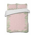 thumbnail image 2 of Pink Leaves Full Size Down Alternative Comforter, Lightweight Comforter Quilt Bedding Set with Pillow Shams Green Summer Botanical Pastoral All Seasons Bed Comforter Duvet Insert 78"x90", 2 of 7