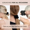 thumbnail image 5 of Kitsch Ultra Textured Scrunchies, Hair Scrunchies, Ponytail, 5 Pack (Black), 5 of 9