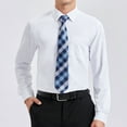 thumbnail image 2 of Men's Long Sleeve Dress Shirt with Matching Tie and Handkerchief Set White Button Down Shirt L, 2 of 7