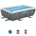 thumbnail image 2 of Bestway: Power Steel 9'3" x 6'5" x 33" Above Ground Pool Set - 937 Gallons, Rectangular Outdoor Family Pool, Corrosion & Puncture Resistant, Includes ChemConnect Dispenser, Filter & Pump, 2 of 9