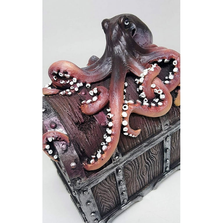 Decorative Davy Jones Locker Treasure Chest with Octopus
