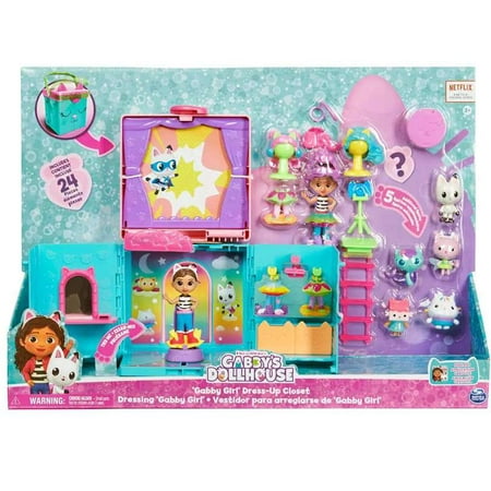 Spin Master Games Gabby's Dollhouse Rainbow Closet Playset with Exclusive Gabby Figure and 5 Pals