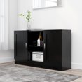 thumbnail image 1 of vidaXL Sideboard Black 120x30.5x70 cm Engineered Wood, 1 of 5