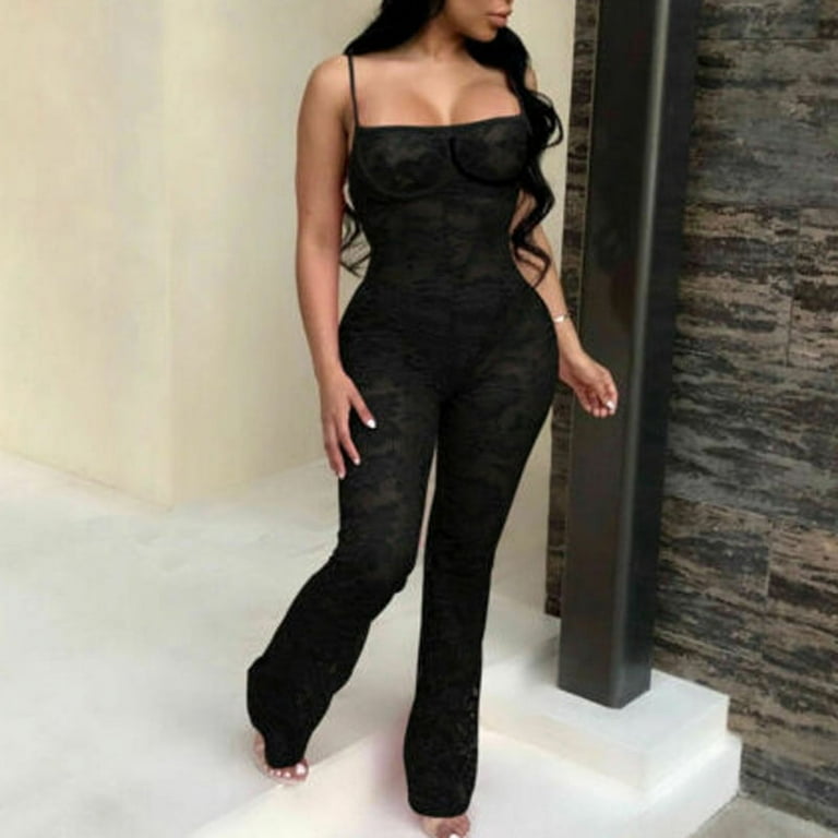 Lace bodycon jumpsuit clearance