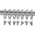 thumbnail image 3 of Long Lasting Rustproof Decorative Drapery Rings, Easy Installation Nickel Plating Metal Curtain Clip Rings with Removable Clips for Wide Weight Capacity, Smooth Sliding, 3 of 4